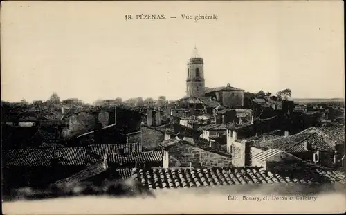 Ak Pézenas Hérault, Gesamtansicht