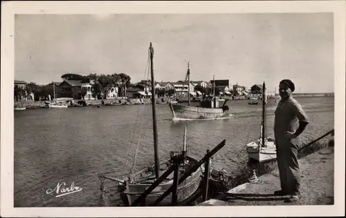 Ak Le Grau Agde Hérault, linkes Ufer, Restaurant Gaston