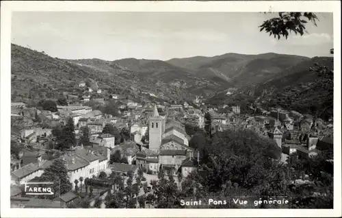 Ak Saint Pons de Thomières Hérault, Gesamtansicht