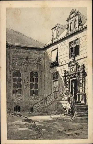 Künstler Ak Weismann, Jacques, Langres Haute Marne, Hôtel de Breuil de Saint Germain