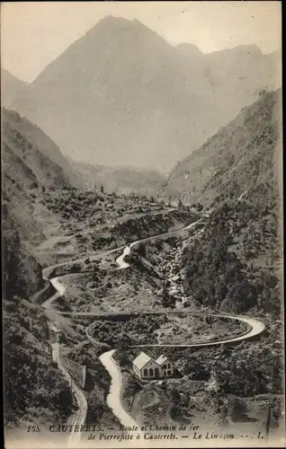 Ak Cauterets Hautes Pyrénées, Eisenbahnstrecke von Pierrefitte nach Cauterets