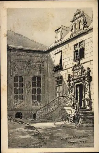 Künstler Ak Weismann, Jacques, Langres Haute Marne, Hôtel de Breuil de Saint Germain