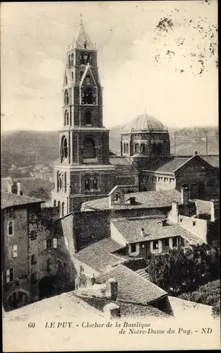 Ak Le Puy en Velay Haute Loire, Glockenturm der Basilika