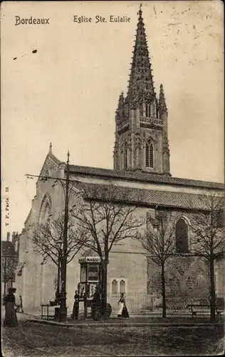 Ak Bordeaux-Gironde, Kirche Sainte Eulalie