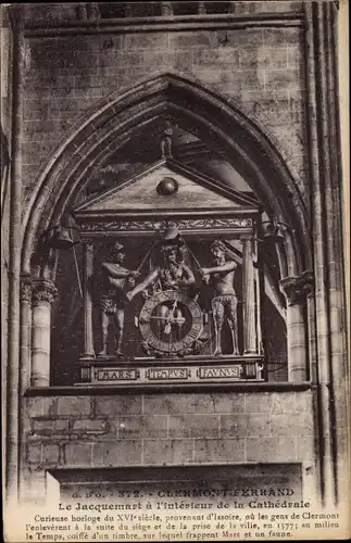 Ak Clermont Ferrand Puy de Dôme, Le Jaquemart in der Kathedrale