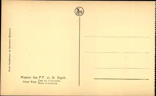 Ak Belgisch-Kongo, Demokratische Republik Kongo, Zaire, Mission, Fall im Aufbau