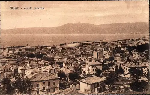 Ak Rijeka Fiume Kroatien, Gesamtansicht