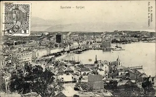 Ak Split Spalato Kroatien, Gesamtansicht