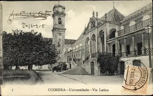 Ak Coimbra Portugal, Universidade, Via Latina