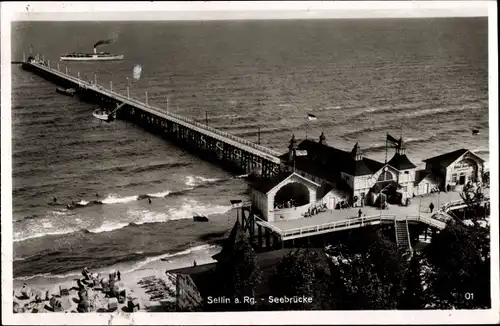 Ak Sellin auf Rügen, Seebrücke