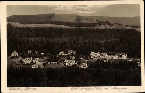 Ak Schierke Wernigerode im Harz, Blick von den Schnarcherklippen