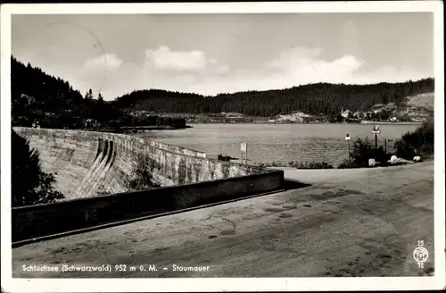 Ak Schluchsee im Schwarzwald, Staumauer