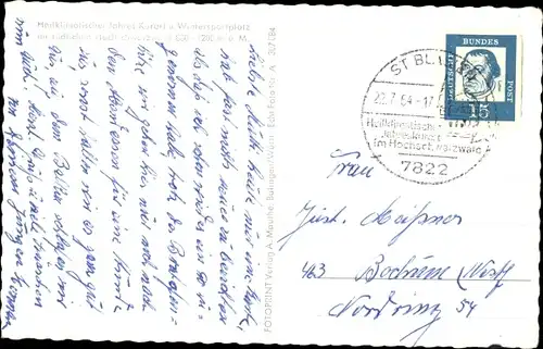 Ak Sankt Blasien im Schwarzwald, Teilansicht, Dom