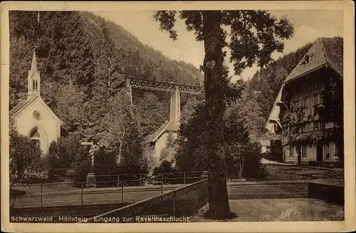 Ak Breitnau im Schwarzwald, Höllental, Höllsteig, Eingang zur Ravennaschlucht