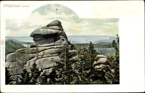 Ak Wernigerode im Harz, Ottofelsen