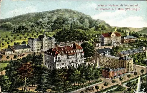 Ak Jordanbad Biberach an der Riß in Oberschwaben Württemberg, Wasserheilanstalt