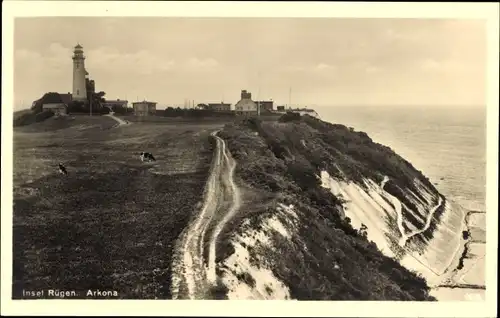 Ak Arkona Putgarten Insel Rügen in der Ostsee, Leuchtturm, Küste