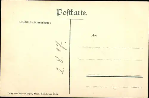 Ak Greiz in Thüringen, Totalansicht