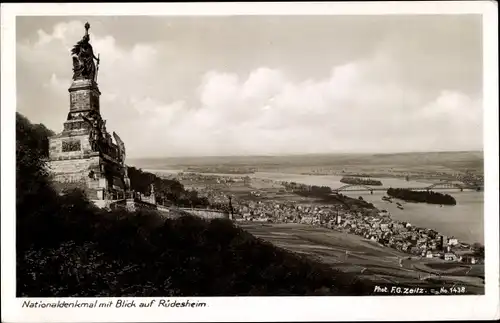 Ak Rüdesheim am Rhein, Niederwald Nationaldenkmal