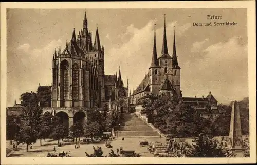 Ak Erfurt in Thüringen, Dom, Severikirche