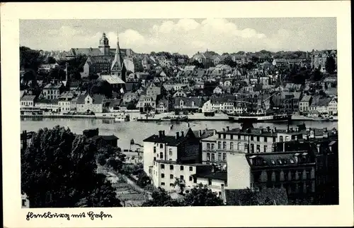 Ak Flensburg in Schleswig Holstein, Hafen