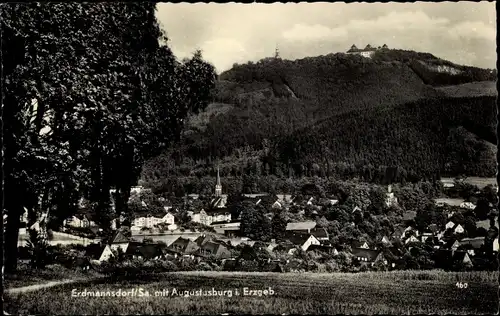 Ak Erdmannsdorf Augustusburg im Erzgebirge, Totalansicht
