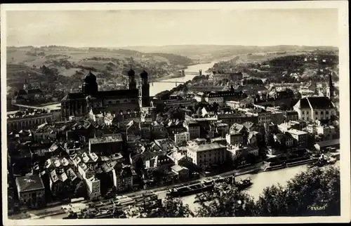 Ak Passau in Niederbayern, Panorama