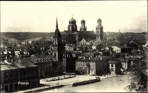 Ak Passau in Niederbayern, Teilansicht, Kirche