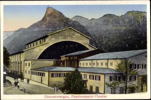 Ak Oberammergau in Oberbayern, Passionsspiel-Theater
