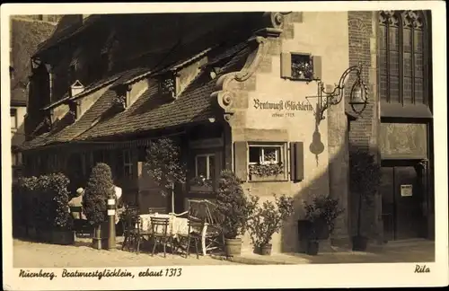 Ak Nürnberg in Mittelfranken, Bratwurstglöcklein