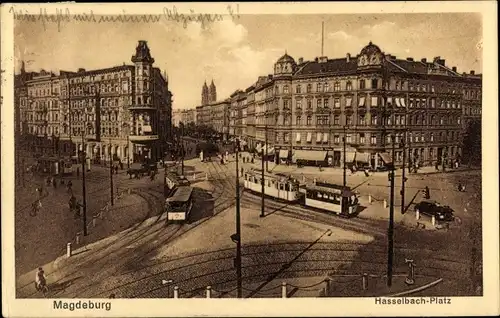 Ak Magdeburg an der Elbe, Hasselbach-Platz