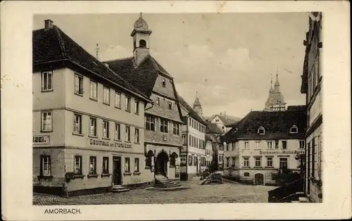 Ak Amorbach im Odenwald Unterfranken, Innenstadt, Gasthaus, Bierbrauerei