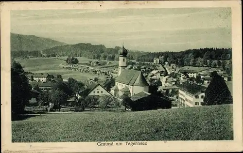 Ak Gmund am Tegernsee Oberbayern, Panorama