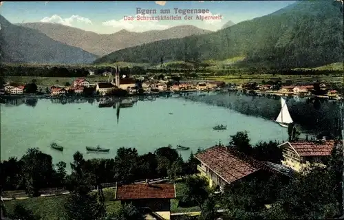 Ak Egern am Tegernsee Oberbayern, Panorama