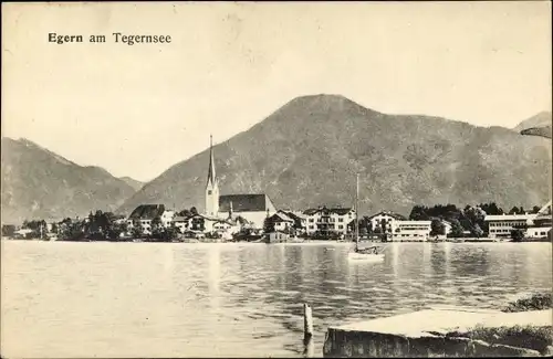 Ak Egern am Tegernsee Oberbayern, Panorama