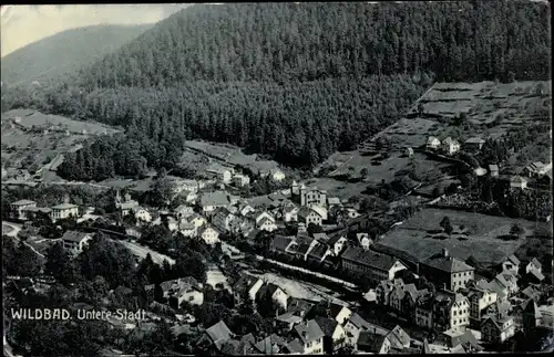 Ak Bad Wildbad Baden Württemberg, Blick auf untere Stadt