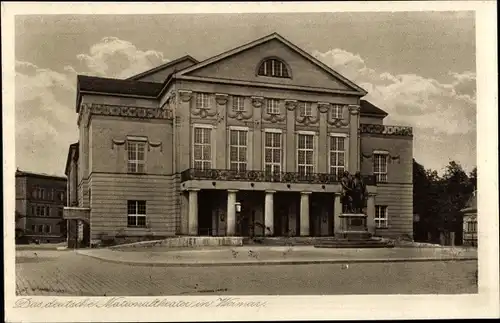 Ak Weimar in Thüringen, deutsches Nationaltheater