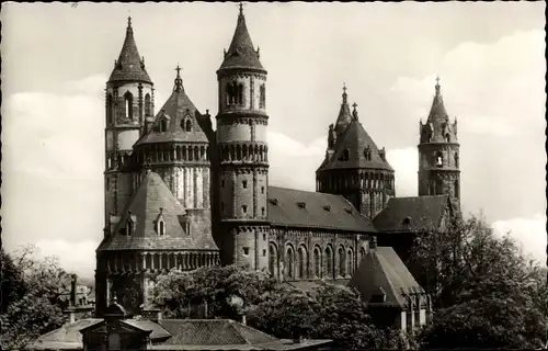 Ak Worms am Rhein, Kaiserdom von Südwesten