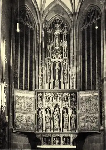 Ak Heilbronn am Neckar, Kilianskirche, Hochaltar von Hans Seyfer