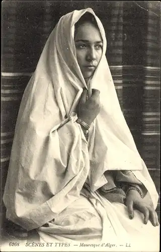 Ak Algier Alger Algerien, Araberin, Portrait, Maghreb