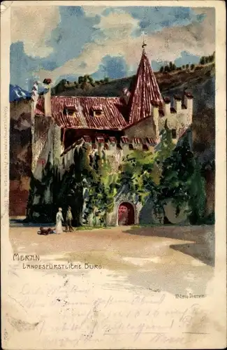 Künstler Litho Diemer, Zeno, Meran Merano Südtirol, Landesfürstliche Burg