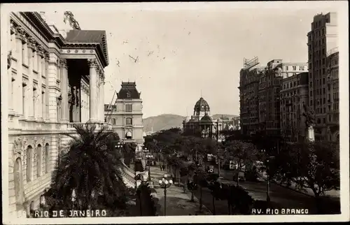 Ak Rio de Janeiro Brasilien, Avenida Rio Branco