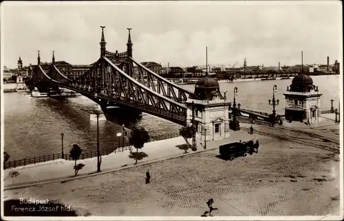 Ak Budapest Ungarn, Franz Josefsbrücke