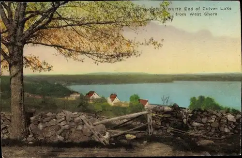 Ak New Jersey USA, nördliches Ende des Culver Lake von West Shore