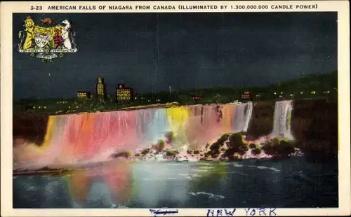 Ak Niagara Falls Ontario Kanada, Niagara Falls, Wappen