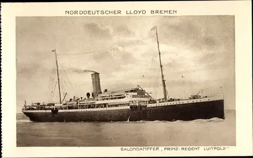 Ak Norddeutscher Lloyd Bremen, Salondampfer Prinzregent Luitpold