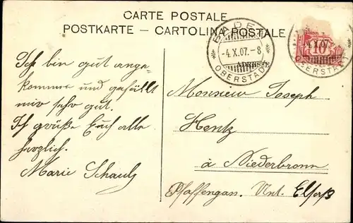 Ak Baden Kanton Aargau Schweiz, St. Niklausstiege, Schlossturm