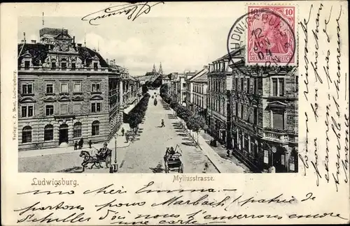 Ak Ludwigsburg in Württemberg, Myliusstraße