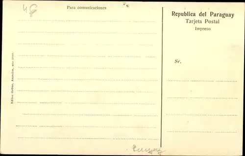 Ak Paraguay, Lavadero und Paseo de Mitre Corrientes