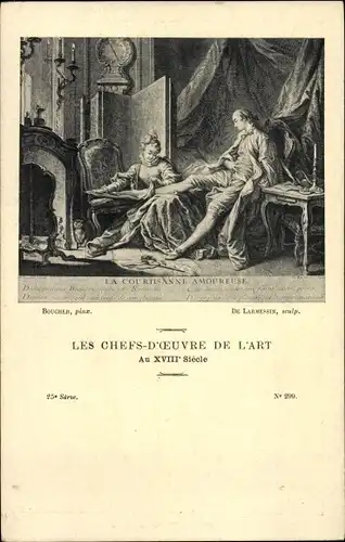 Künstler Ak Boucher, Die Meisterwerke der Kunst des 18. Jahrhunderts, Die verliebte Kurtisane